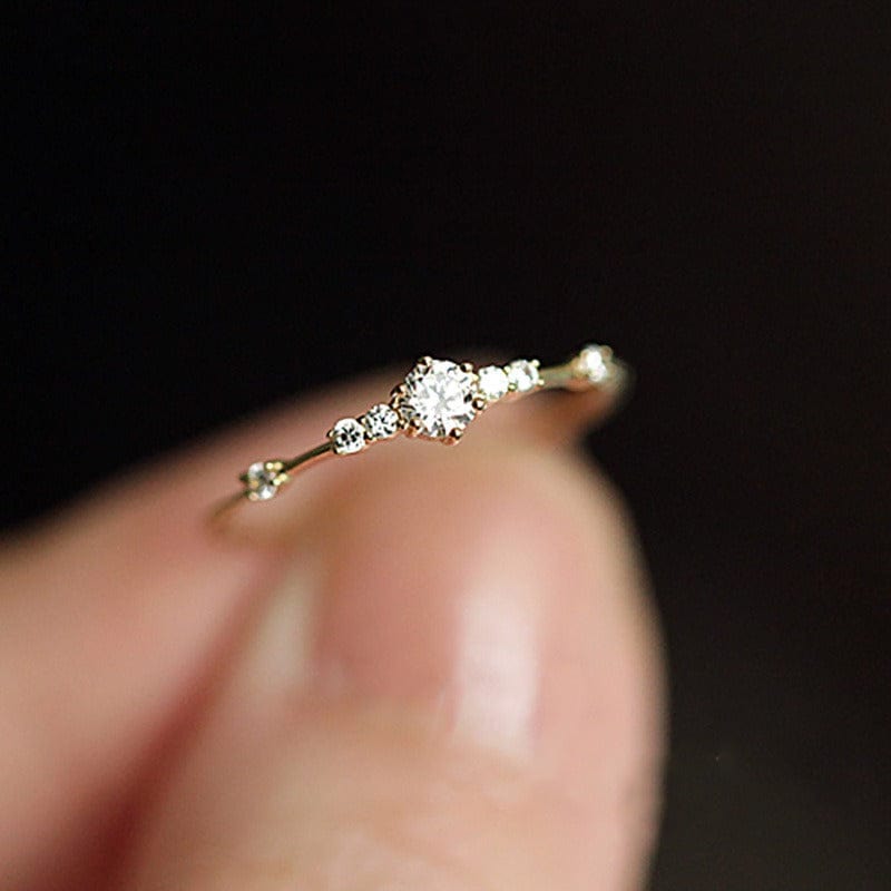Dainty Zirconia Diamond Ring - ArtGalleryZen