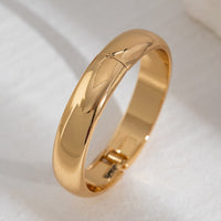 Thumbnail for Delicate Gold Silver Plated Glossy Bangle Bracelet - ArtGalleryZen