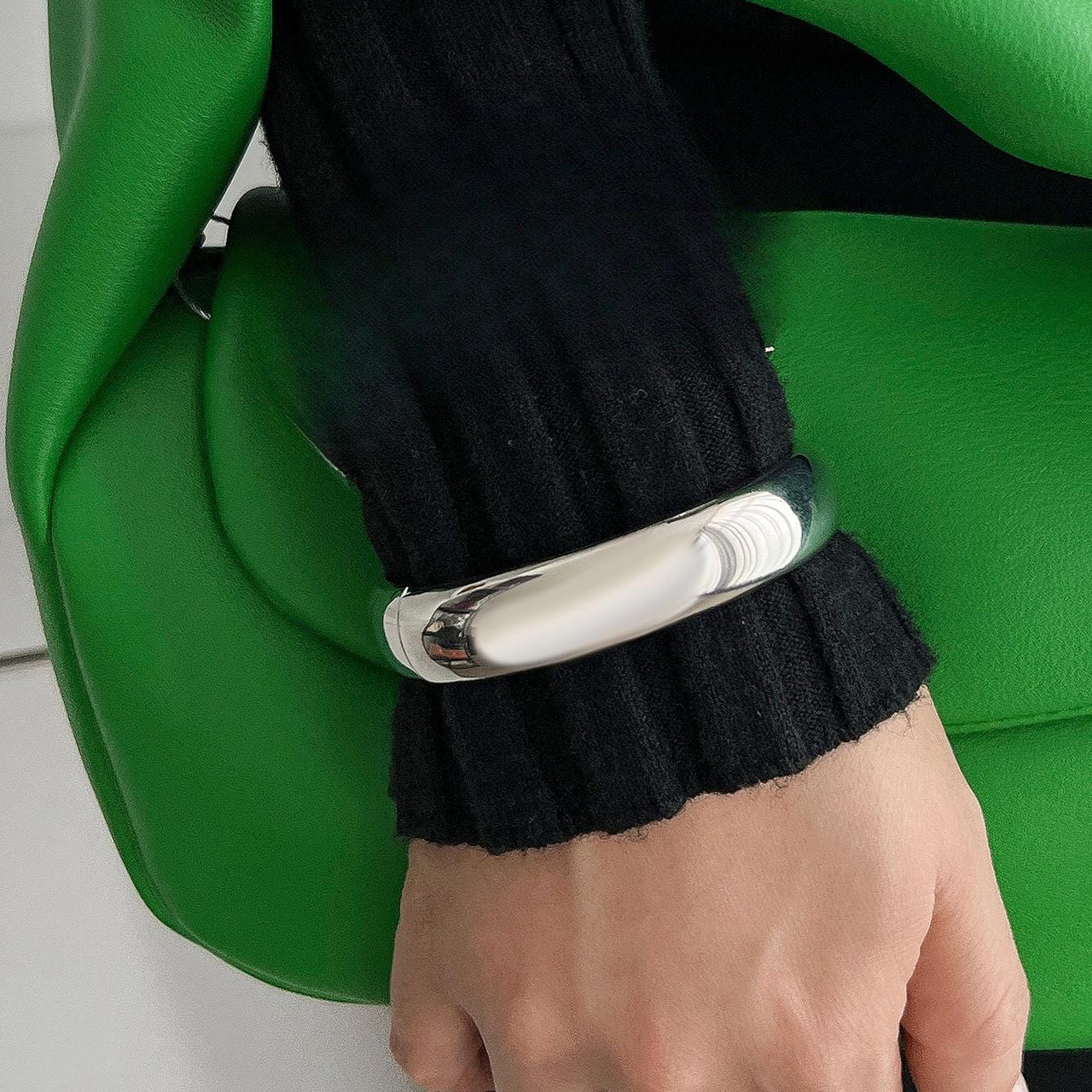 Delicate Gold Silver Plated Glossy Bangle Bracelet - ArtGalleryZen