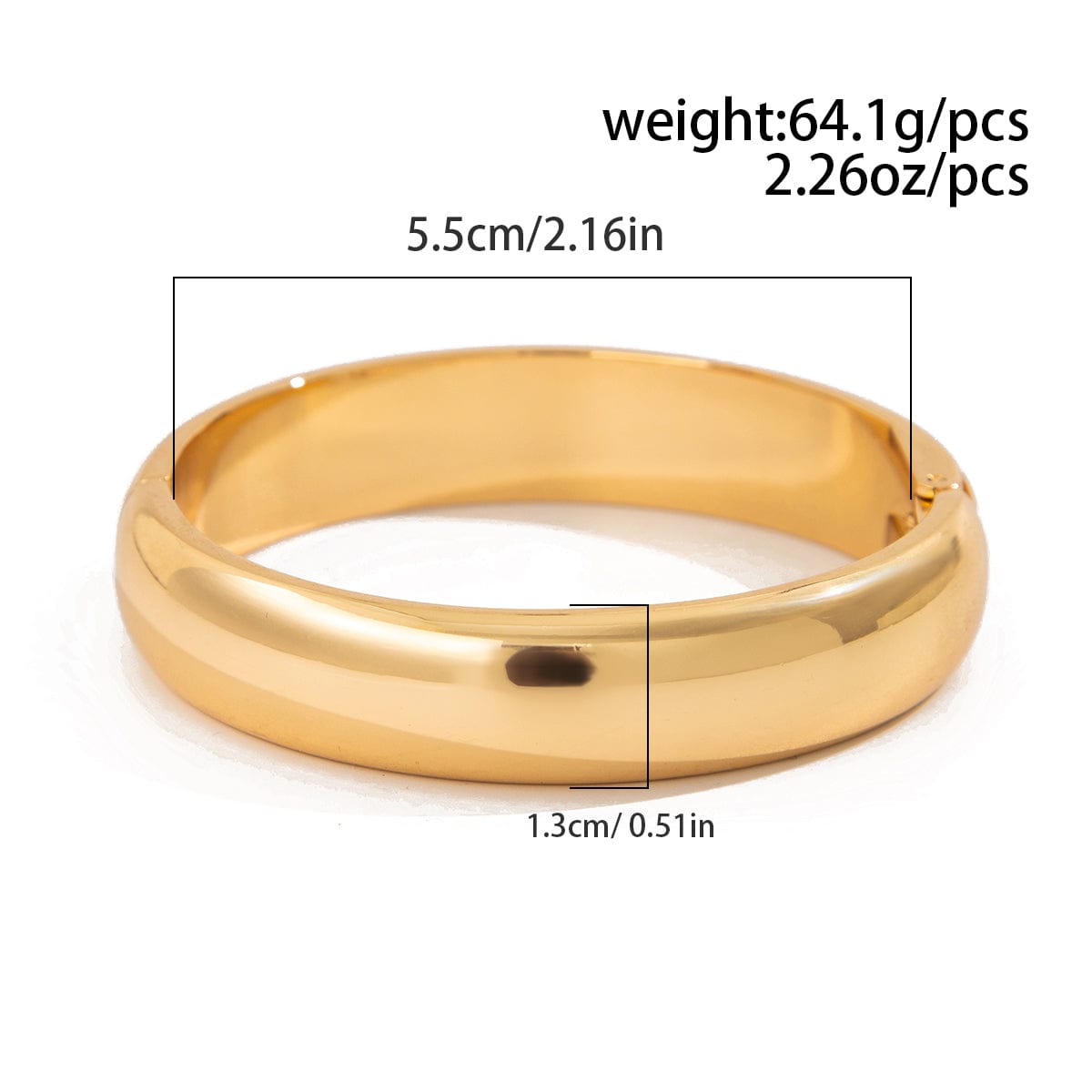 Delicate Gold Silver Plated Glossy Bangle Bracelet