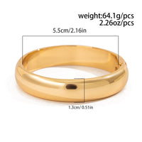 Thumbnail for Delicate Gold Silver Plated Glossy Bangle Bracelet