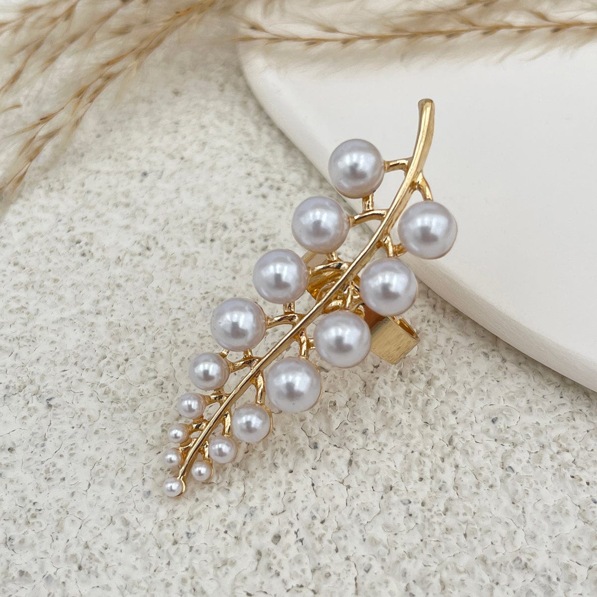 Delicate Hollow Flower Starfish Grape Shaped Pearl Ring Set - ArtGalleryZen