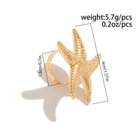 Thumbnail for Delicate Hollow Flower Starfish Grape Shaped Pearl Ring Set - ArtGalleryZen