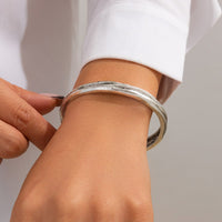 Thumbnail for Delicate Irregular Concave Open Bangle Bracelet