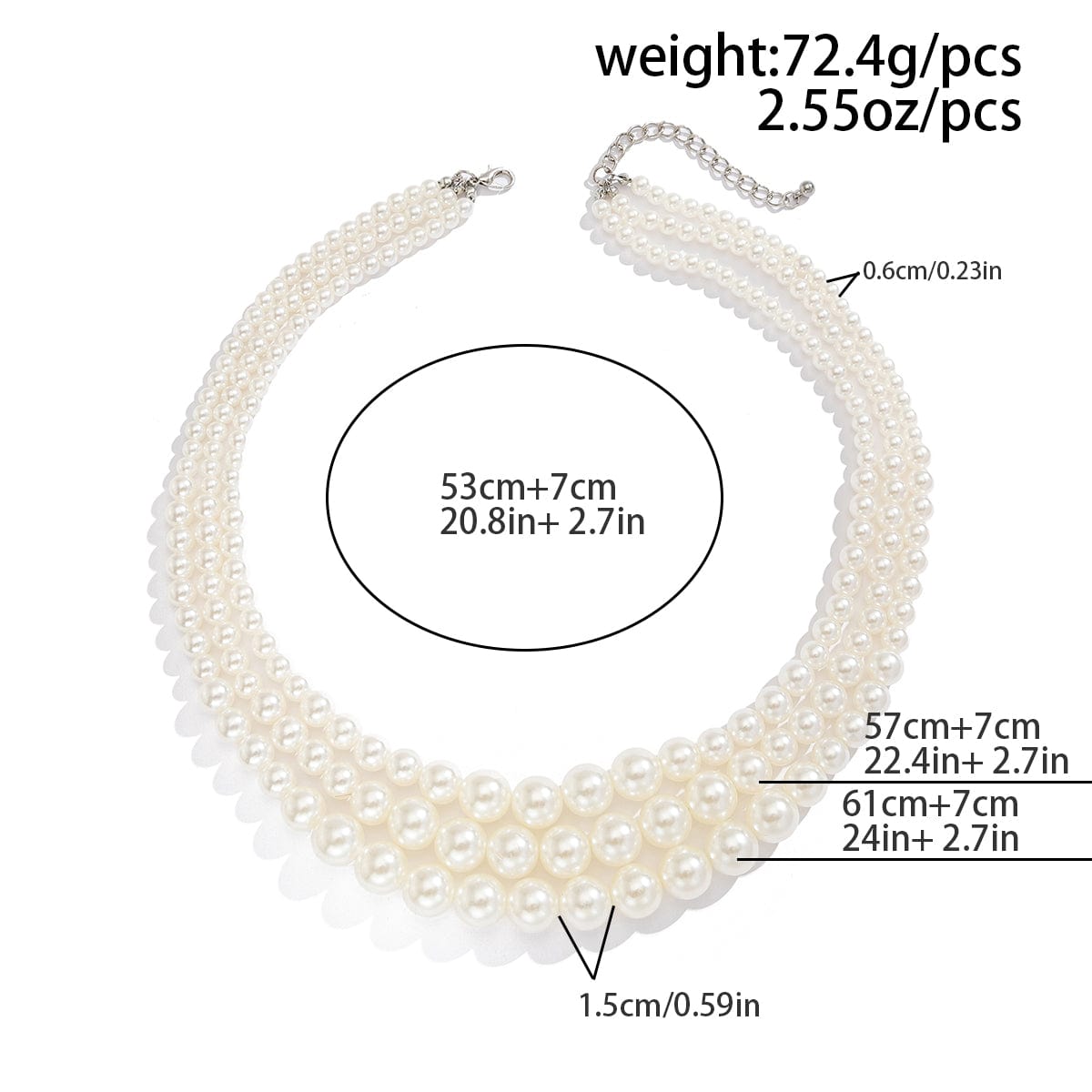 Delicate Layered Pearl Chain Necklace - ArtGalleryZen