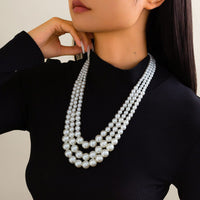 Thumbnail for Delicate Layered Pearl Chain Necklace