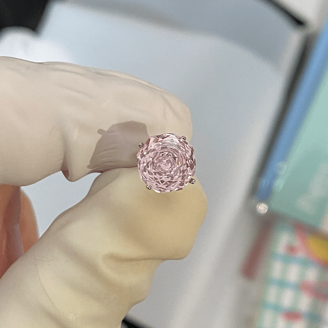 Delicate Pink CZ Rose Snowflake Stud Earrings Set