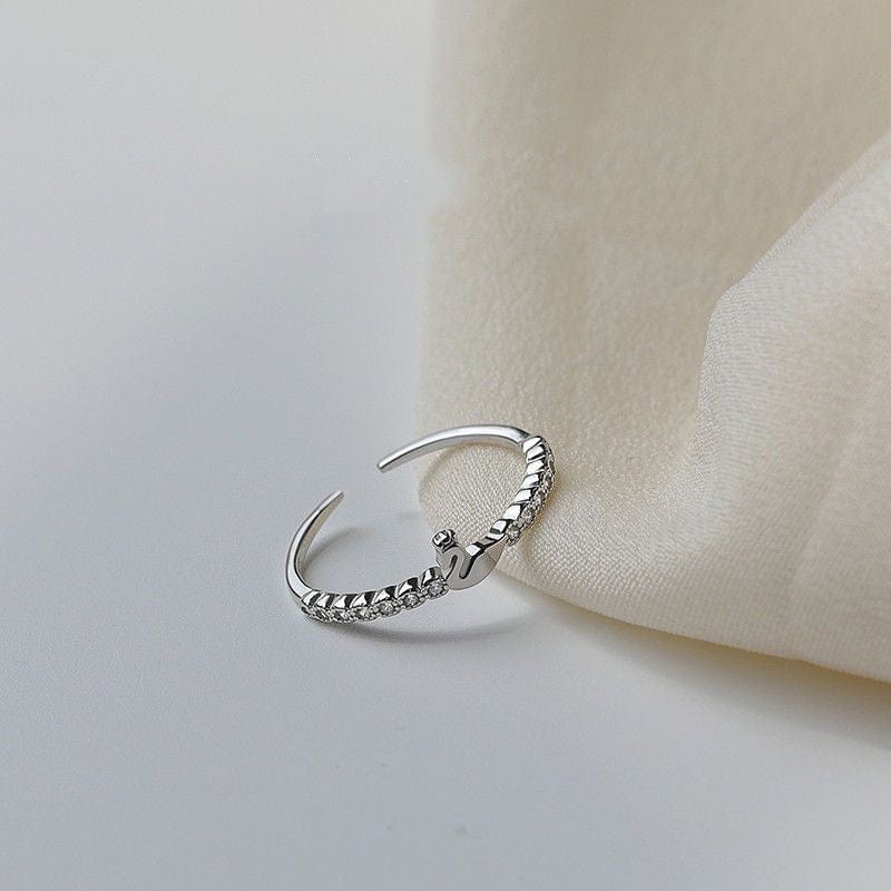 Delicate S925 Silver Swan Open Ring