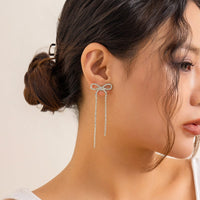 Thumbnail for Elegant Sparkling Crystal Inlaid Bowknot Earrings