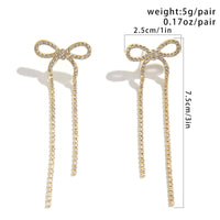 Thumbnail for Elegant Sparkling Crystal Inlaid Bowknot Earrings