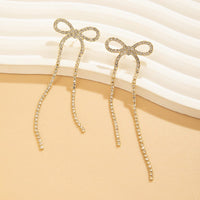 Thumbnail for Elegant Sparkling Crystal Inlaid Bowknot Earrings