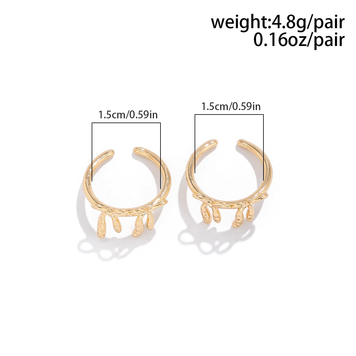 Elegant 2Pcs Duo Bowknot Ring Set