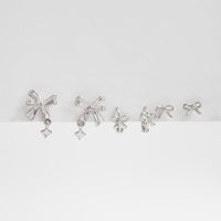 Thumbnail for Elegant 3 Pairs Bowknot Huggie Hoop Earrings Set - ArtGalleryZen