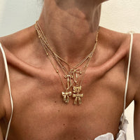 Thumbnail for Elegant 5pcs Bowknot Charm Saturn Chain Necklace Set - ArtGalleryZen