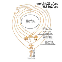 Thumbnail for Elegant 5pcs Bowknot Charm Saturn Chain Necklace Set - ArtGalleryZen