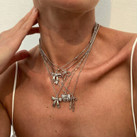 Thumbnail for Elegant 5pcs Bowknot Charm Saturn Chain Necklace Set - ArtGalleryZen