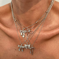 Thumbnail for Elegant 5pcs Bowknot Charm Saturn Chain Necklace Set - ArtGalleryZen