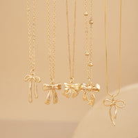 Thumbnail for Elegant 5pcs Bowknot Charm Saturn Chain Necklace Set - ArtGalleryZen