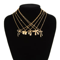 Thumbnail for Elegant 5pcs Bowknot Charm Saturn Chain Necklace Set - ArtGalleryZen