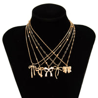 Thumbnail for Elegant 5pcs Enamel Bowknot Charm Necklace Set - ArtGalleryZen