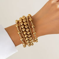 Thumbnail for Elegant 6pcs Gold Silver Tone Ball Chain Bracelet Set