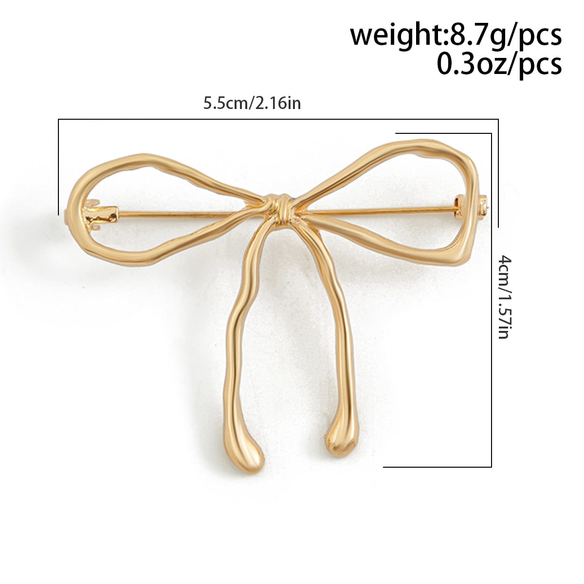 Elegant Bowknot Waterdrop Pin Brooch