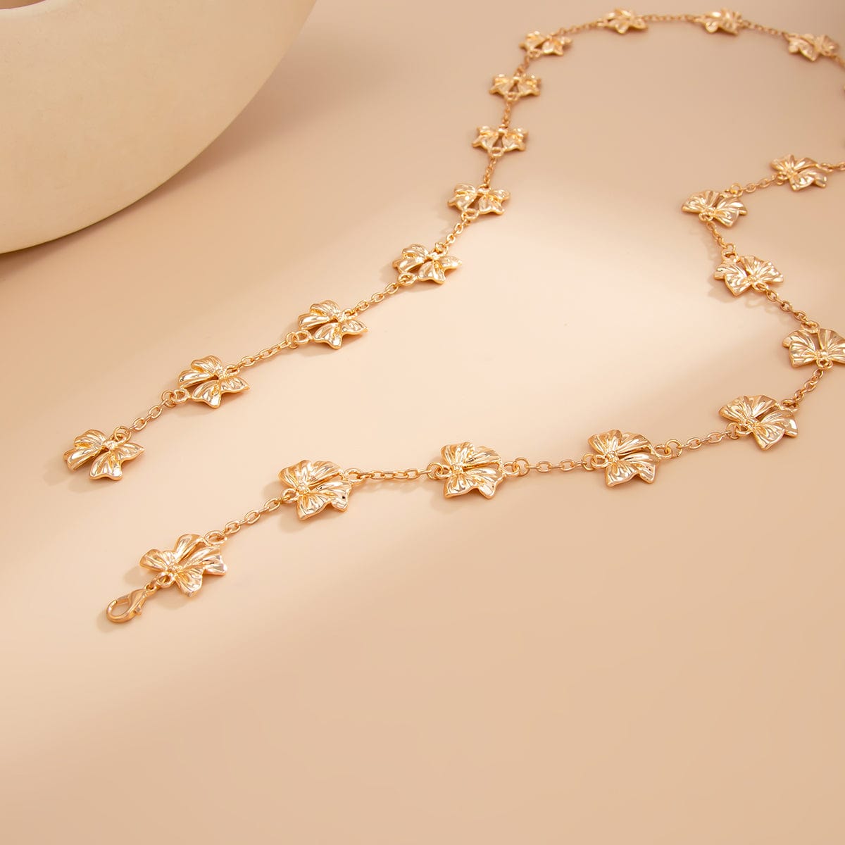 Elegant Bowknot Y Necklace - ArtGalleryZen