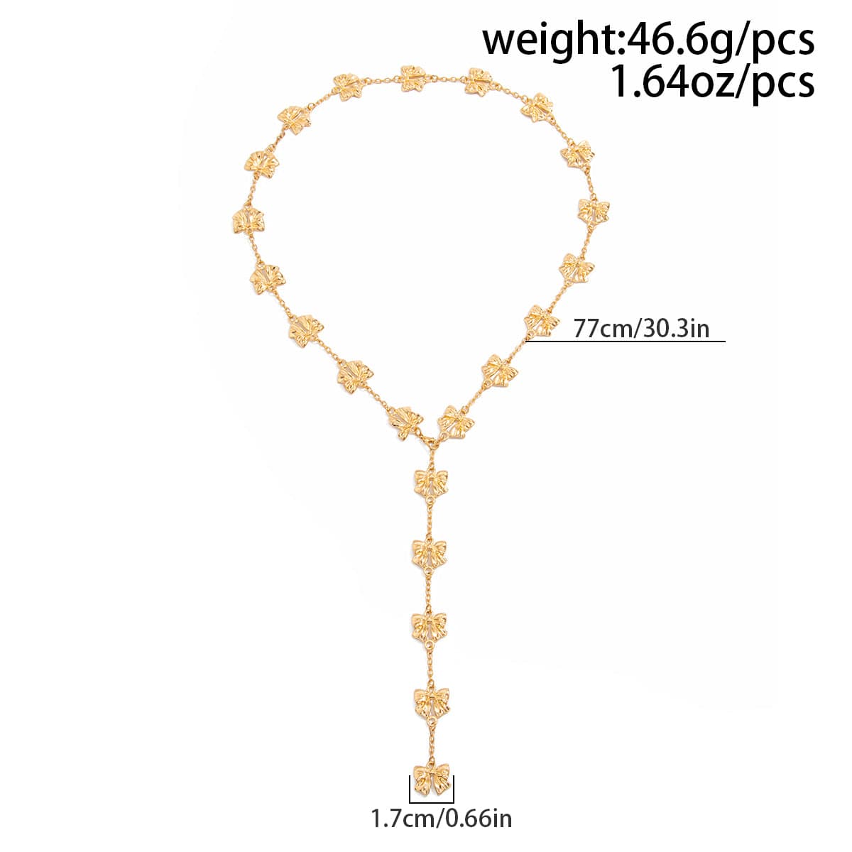 Elegant Bowknot Y Necklace - ArtGalleryZen