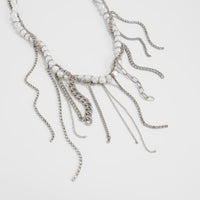 Thumbnail for Elegant Box Curb Chain Tassel Pearl Choker Necklace - ArtGalleryZen