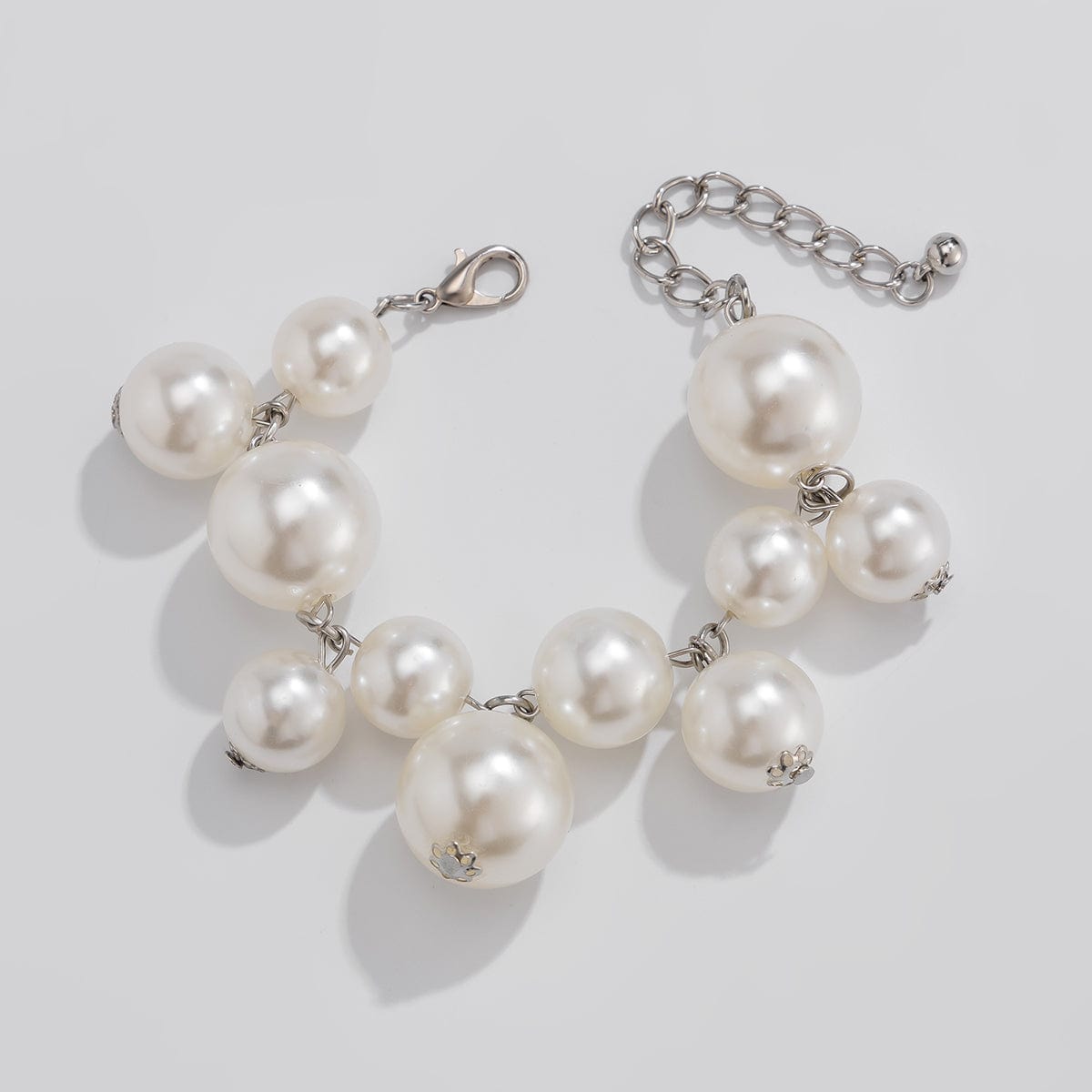 Elegant Chunky Pearl Chain Bracelet