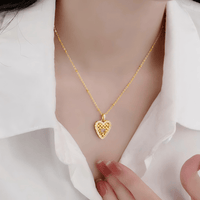 Thumbnail for Elegant CZ Inlaid Braided Heart Necklace - ArtGalleryZen