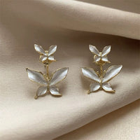 Thumbnail for Elegant Enamel Duo Butterfly Earrings