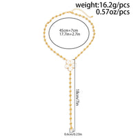 Thumbnail for Elegant Enamel Flower Charm Ball Chain Y Necklace - ArtGalleryZen