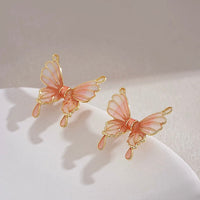 Thumbnail for Elegant Enamel Gradient Butterfly Earrings - ArtGalleryZen