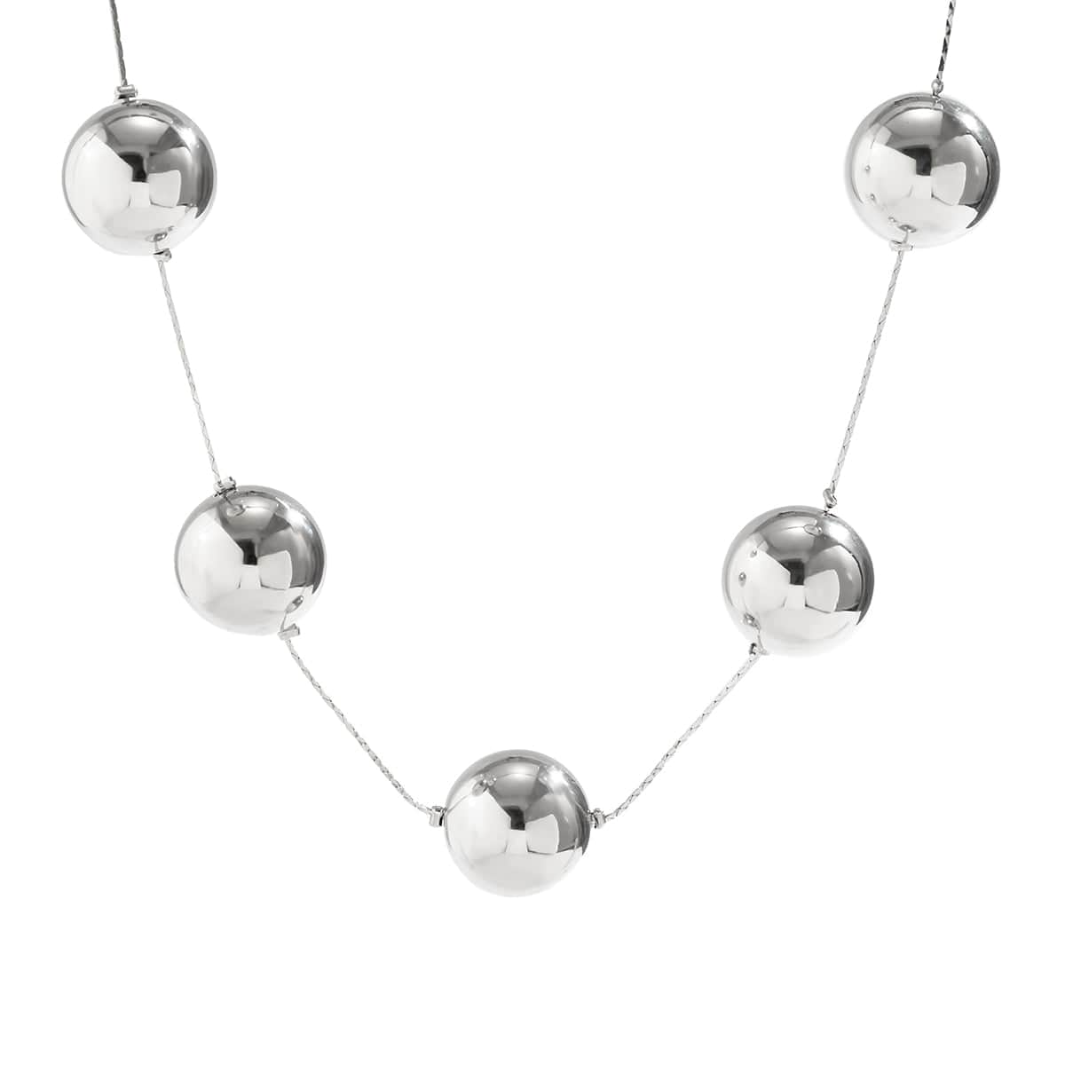 Elegant Five Ball String Chain Necklace - ArtGalleryZen