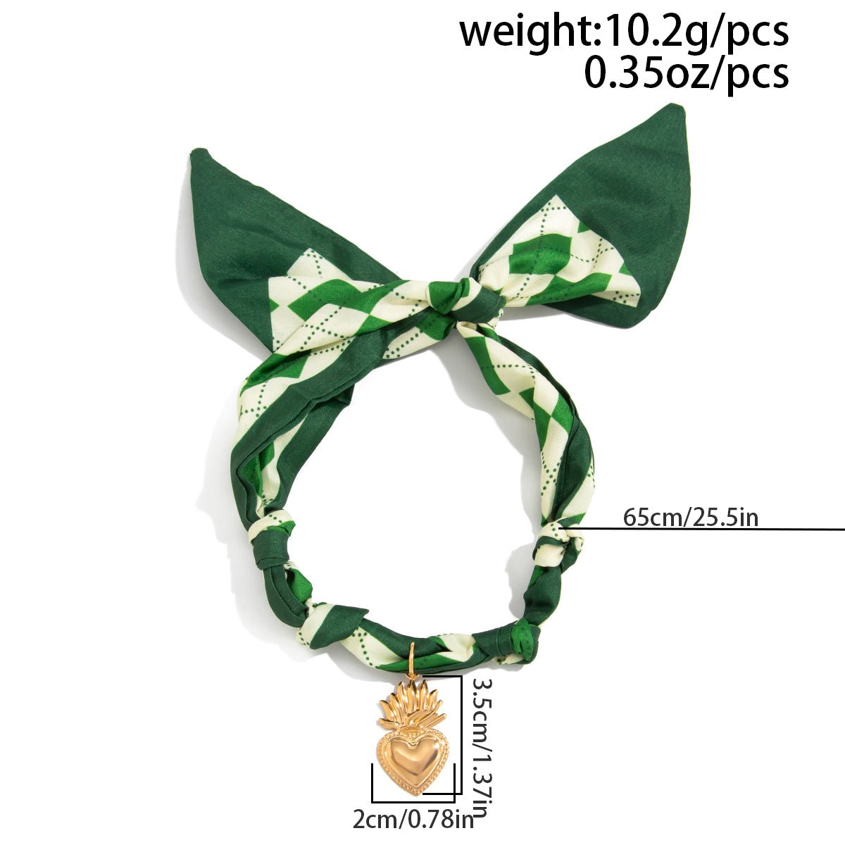 Elegant Flame Heart Pendant Silk Scarf Choker Necklace - ArtGalleryZen