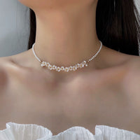 Thumbnail for Elegant Flower Pearl Beaded Chain Necklace