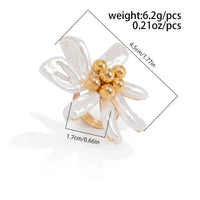 Thumbnail for Elegant Flower Pendant Pearl Chain Necklace Ring - ArtGalleryZen