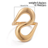 Thumbnail for Elegant Geometric Gold Silver Plated S Shaped Ring