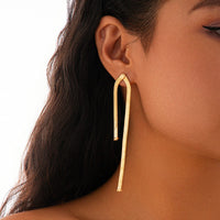 Thumbnail for Elegant Geometric Herringbone Chain Dangle Earrings