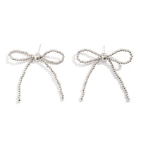 Thumbnail for Elegant Gold Silver Plated Bowknot Earrings - ArtGalleryZen