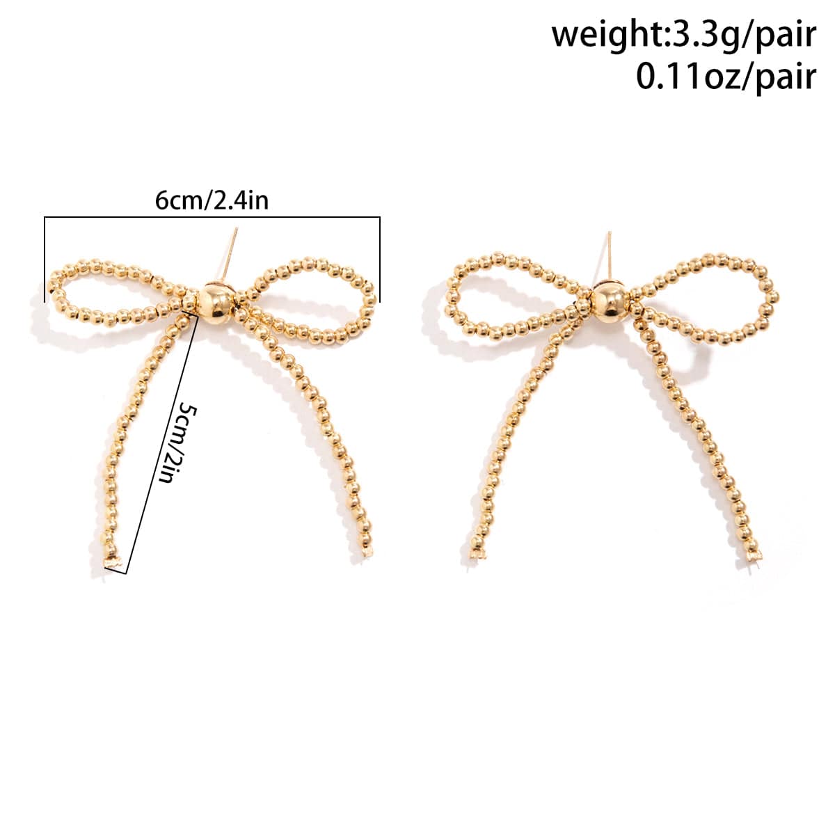 Elegant Gold Silver Plated Bowknot Earrings - ArtGalleryZen