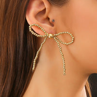 Thumbnail for Elegant Gold Silver Plated Bowknot Earrings - ArtGalleryZen