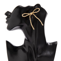 Thumbnail for Elegant Gold Silver Plated Bowknot Earrings - ArtGalleryZen