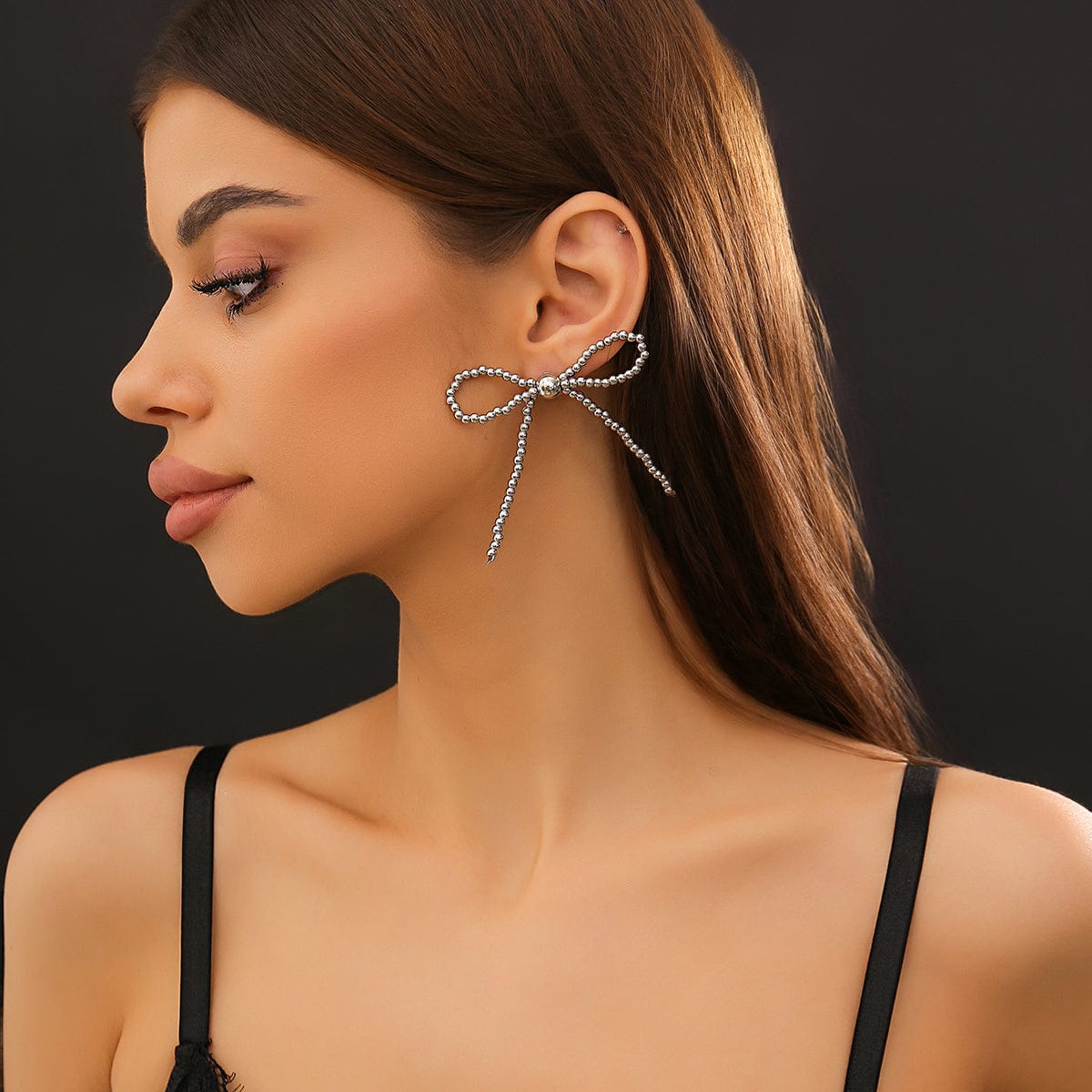 Elegant Gold Silver Plated Bowknot Earrings - ArtGalleryZen