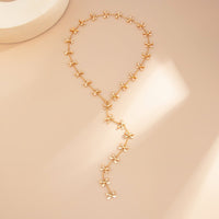 Thumbnail for Elegant Gold Silver Plated Bowknot Y Necklace - ArtGalleryZen