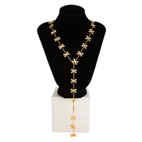 Thumbnail for Elegant Gold Silver Plated Bowknot Y Necklace - ArtGalleryZen