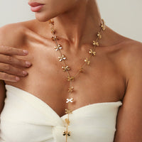 Thumbnail for Elegant Gold Silver Plated Bowknot Y Necklace - ArtGalleryZen