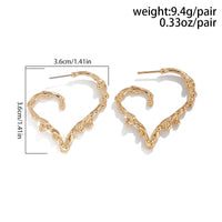 Thumbnail for Elegant Gold Silver Plated Melting Heart Stud Earrings