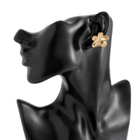Thumbnail for Elegant Gold Silver Tone Flower Ear Cuff Earring - ArtGalleryZen